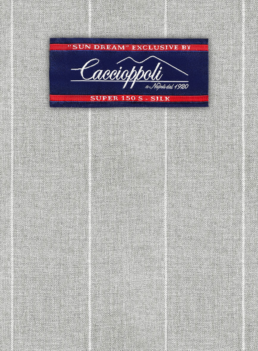 Caccioppoli Sun Dream Aistun Gray Wool Silk Suit - Image 5