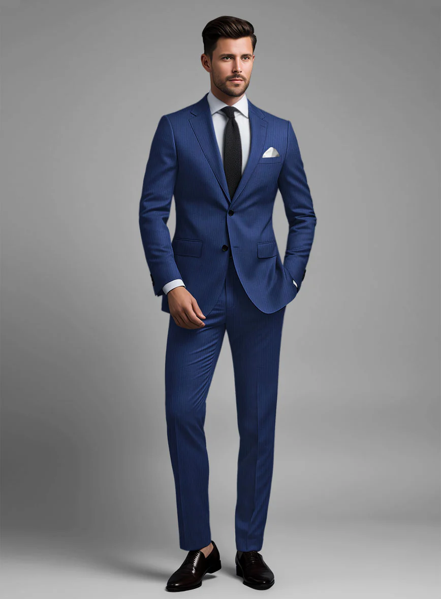 Caccioppoli Sun Dream Amicci Royal Blue Wool Silk Suit - Image 2