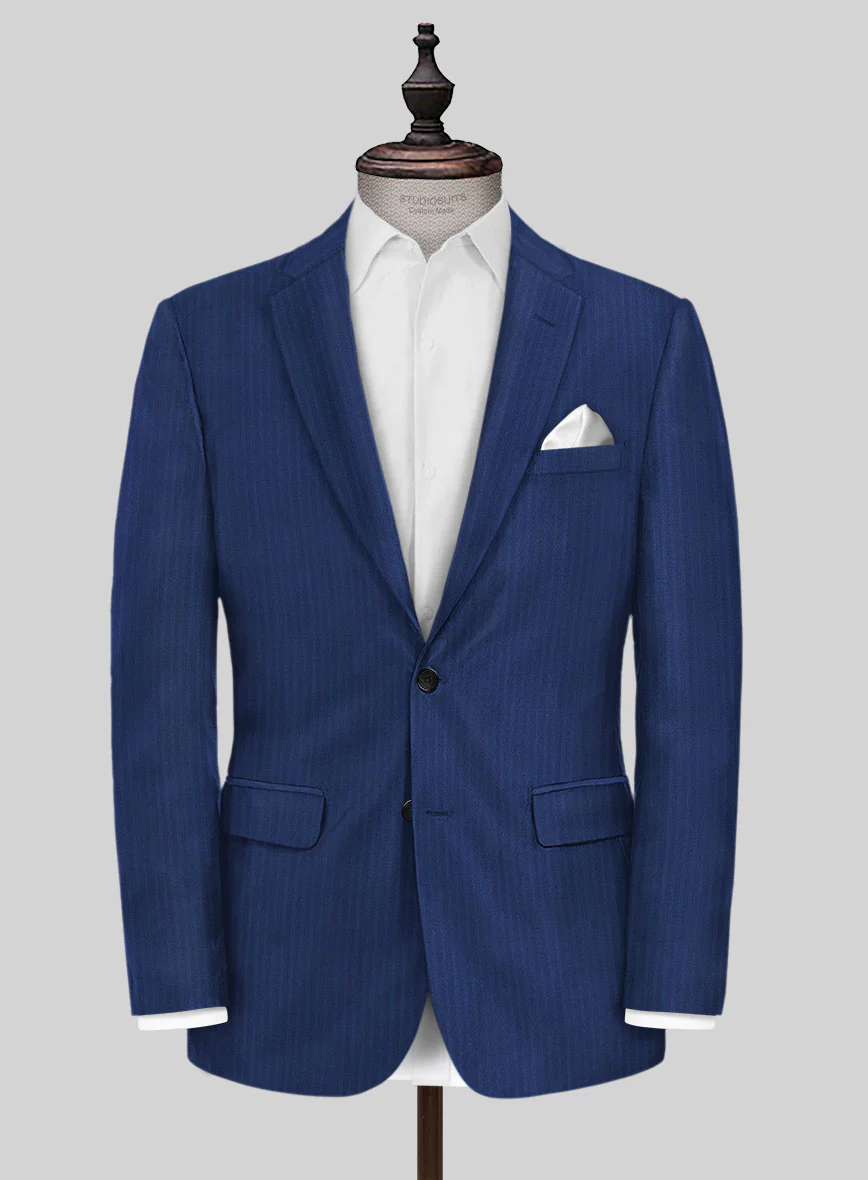 Caccioppoli Sun Dream Amicci Royal Blue Wool Silk Suit - Image 3