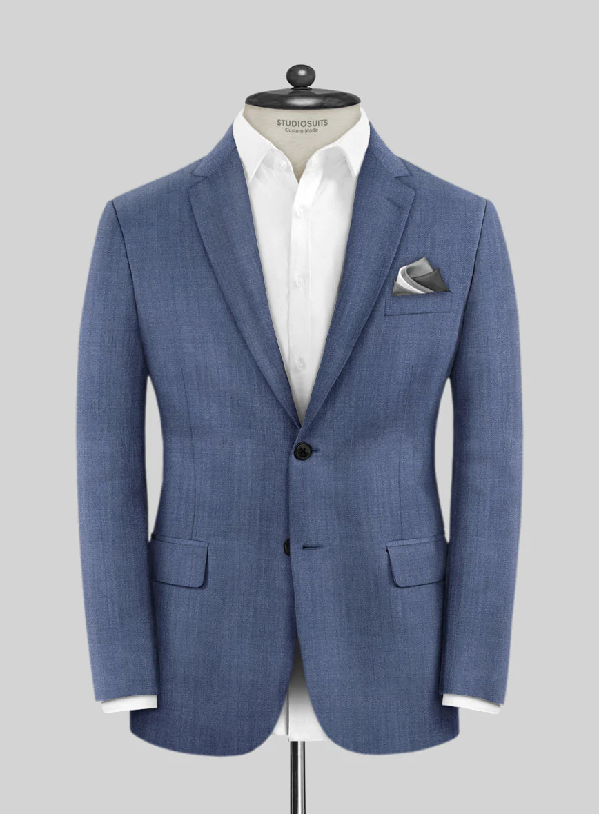 Caccioppoli Sun Dream Angres Dusk Blue Wool Suit - Image 3