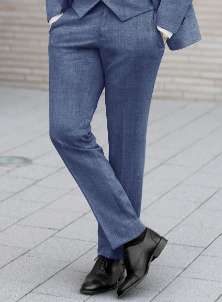 Caccioppoli Sun Dream Angres Dusk Blue Wool Suit - Image 4