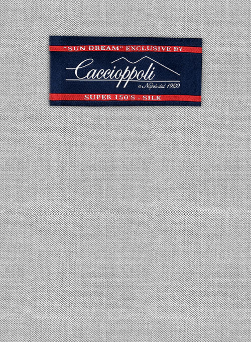 Caccioppoli Sun Dream Anzola Light Gray Wool Silk Suit - Image 2