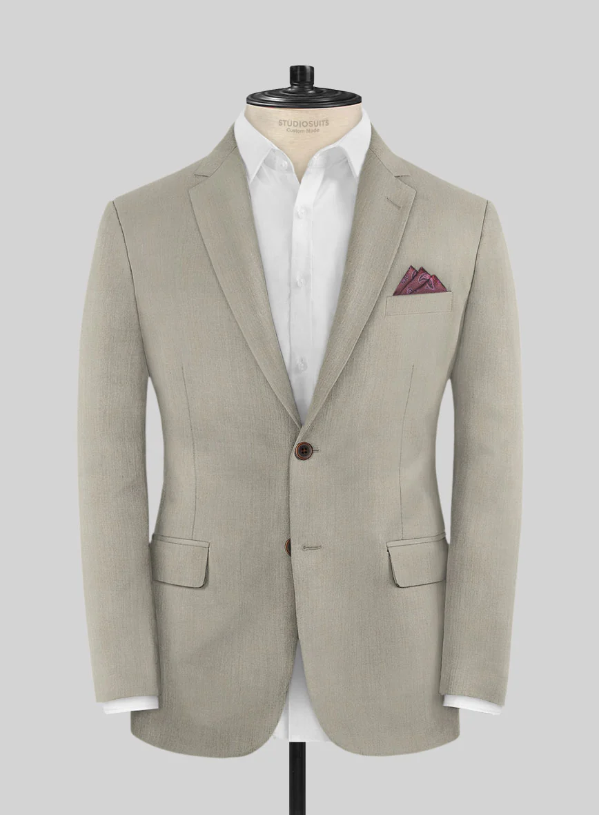 Caccioppoli Sun Dream Beige Wool Silk Suit - Image 3