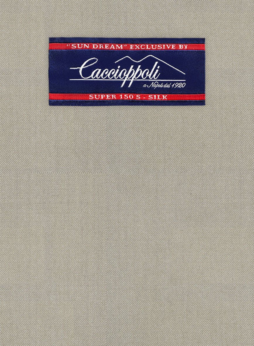 Caccioppoli Sun Dream Beige Wool Silk Suit - Image 6