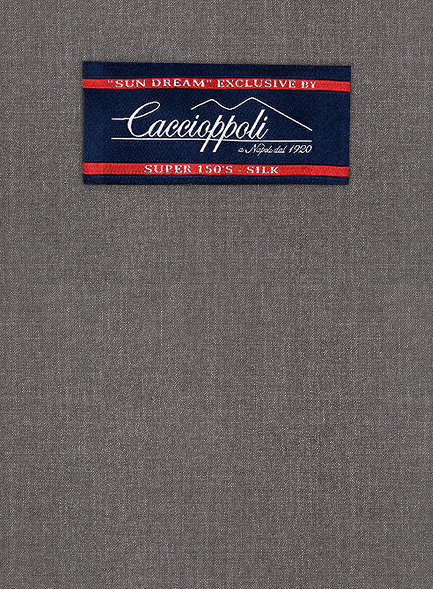 Caccioppoli Sun Dream Brown Wool Silk Jacket - Image 3