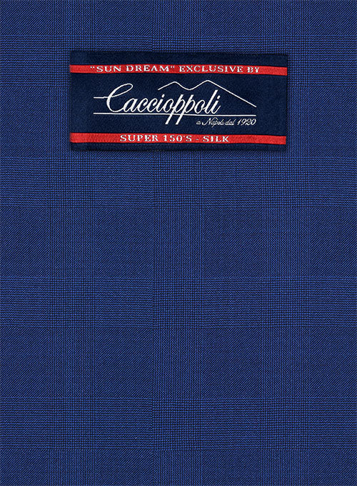 Caccioppoli Sun Dream Calito Blue Wool Silk Pants - Image 2