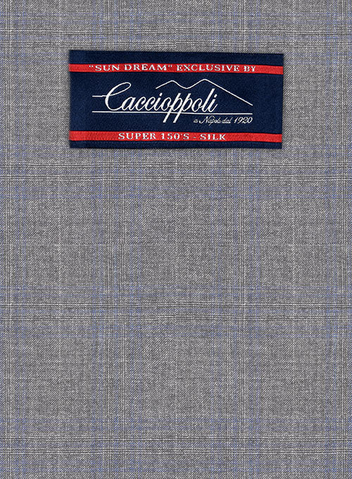 Caccioppoli Sun Dream Cecini Gray Wool Silk Suit - Image 2