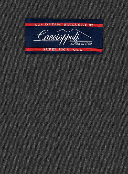 Caccioppoli Sun Dream Charcoal Wool Silk Pants - Image 2
