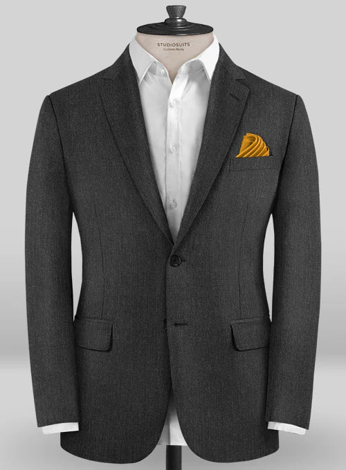 Caccioppoli Sun Dream Charcoal Wool Silk Suit - Image 3