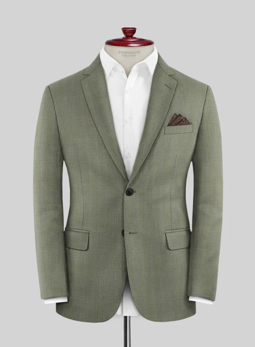 Caccioppoli Sun Dream Clasio Herringbone Wool Suit - Image 3