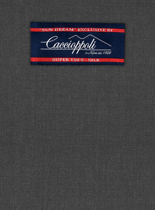Caccioppoli Sun Dream Dark Gray Wool Silk Pants - Image 2