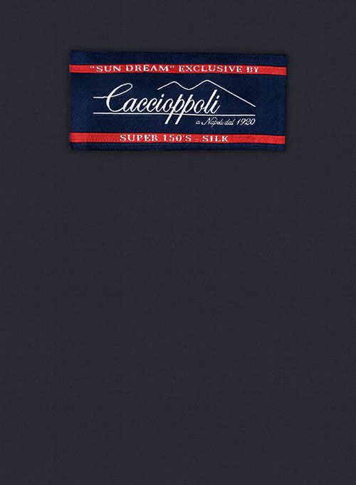 Caccioppoli Sun Dream Dark Navy Blue Wool Silk Suit - Image 2