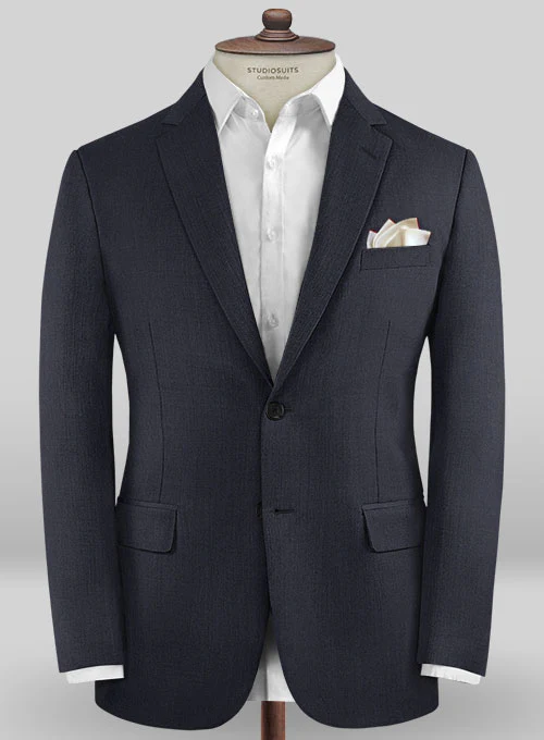 Caccioppoli Sun Dream Dark Navy Blue Wool Silk Suit - Image 3
