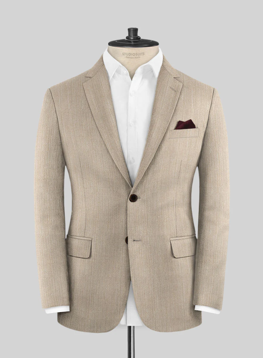 Caccioppoli Sun Dream Emasie Muted Beige Wool Suit - Image 3