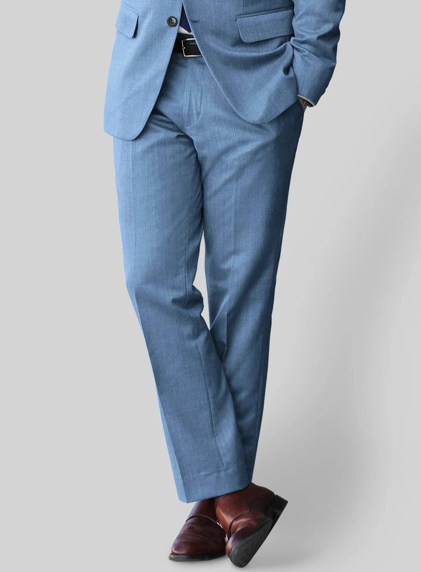Caccioppoli Sun Dream Fano Sky Blue Wool Pants - Image 2