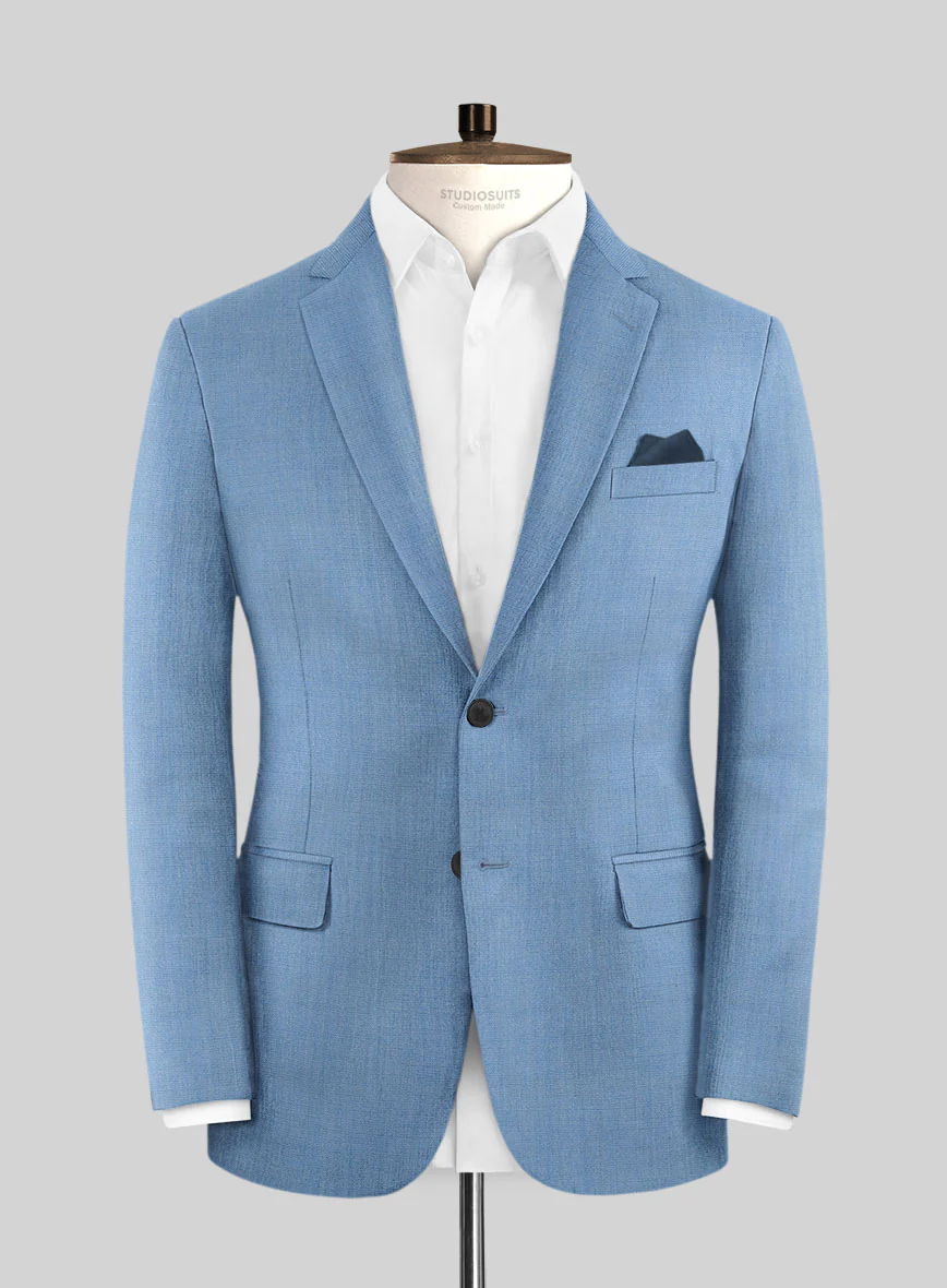 Caccioppoli Sun Dream Fano Sky Blue Wool Suit - Image 3
