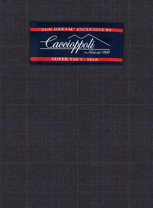 Caccioppoli Sun Dream Folli Gray Wool Silk Jacket - Image 2