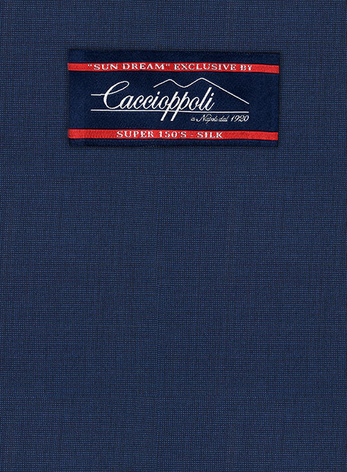 Caccioppoli Sun Dream Garcie Bottle Blue Wool Silk Suit - Image 2