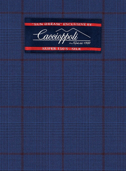 Caccioppoli Sun Dream Garlo Blue Wool Silk Suit - Image 2