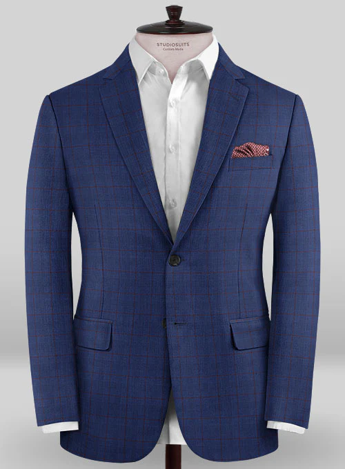 Caccioppoli Sun Dream Garlo Blue Wool Silk Suit - Image 3