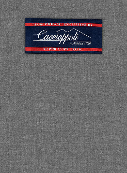 Caccioppoli Sun Dream Gray Wool Silk Jacket - Image 2