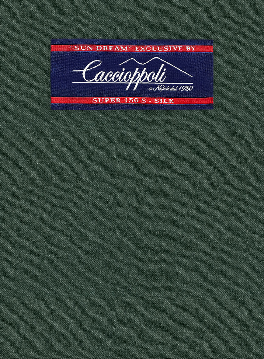 Caccioppoli Sun Dream Green Wool Silk Suit - Image 5