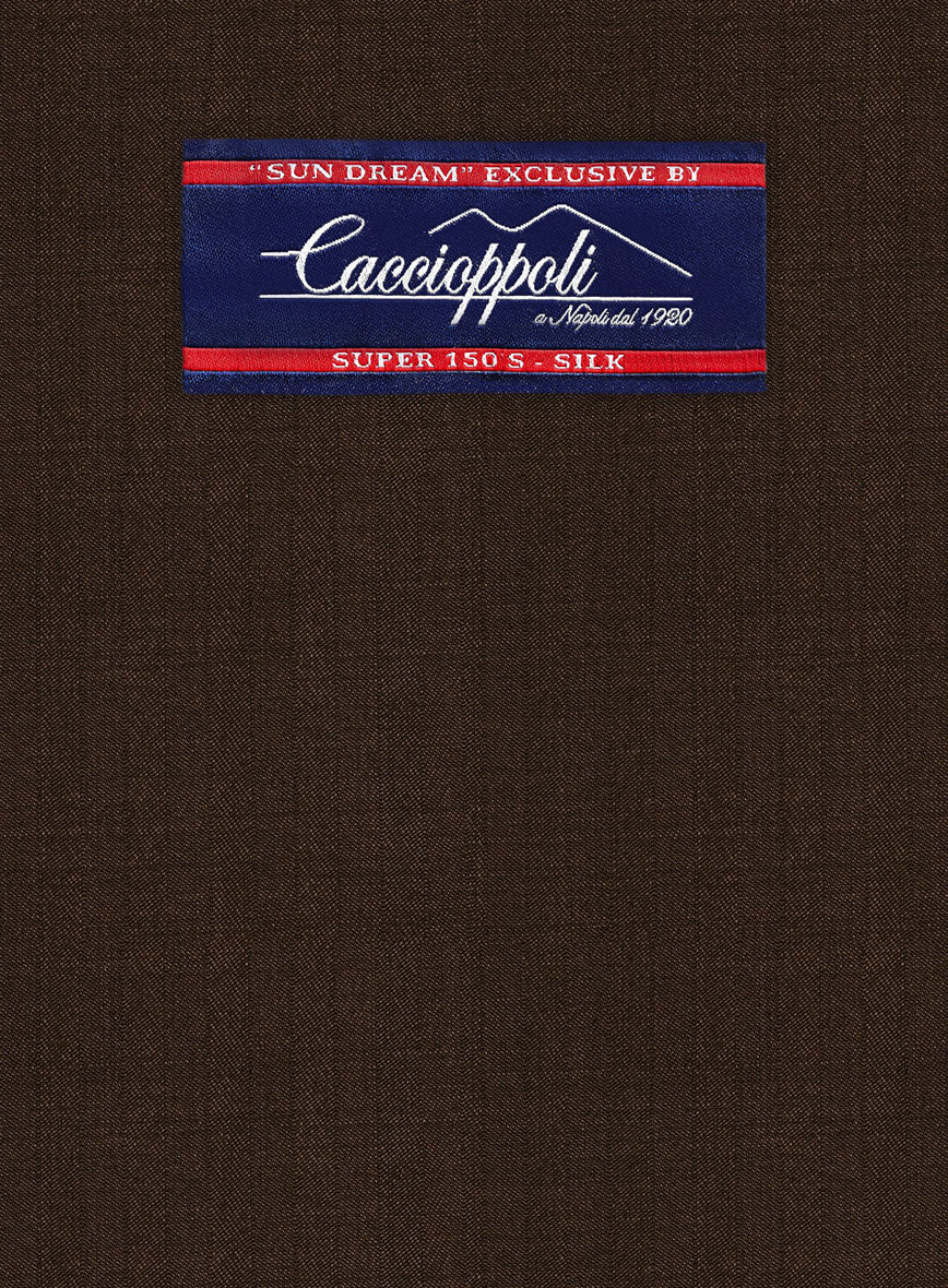 Caccioppoli Sun Dream Guroli Brown Wool Pants - Image 3