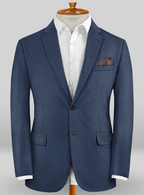 Caccioppoli Sun Dream Ink Blue Wool Silk Suit - Image 3