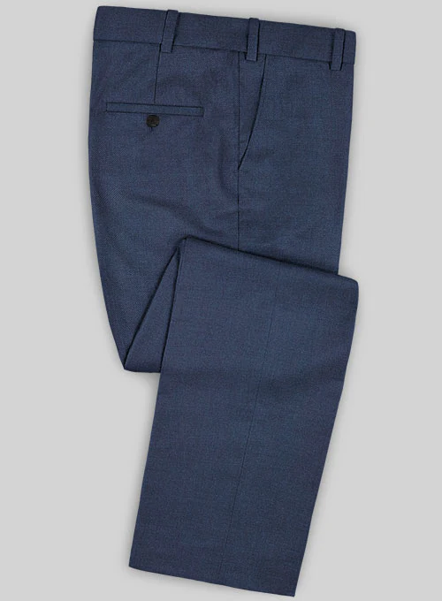 Caccioppoli Sun Dream Ink Blue Wool Silk Suit - Image 4