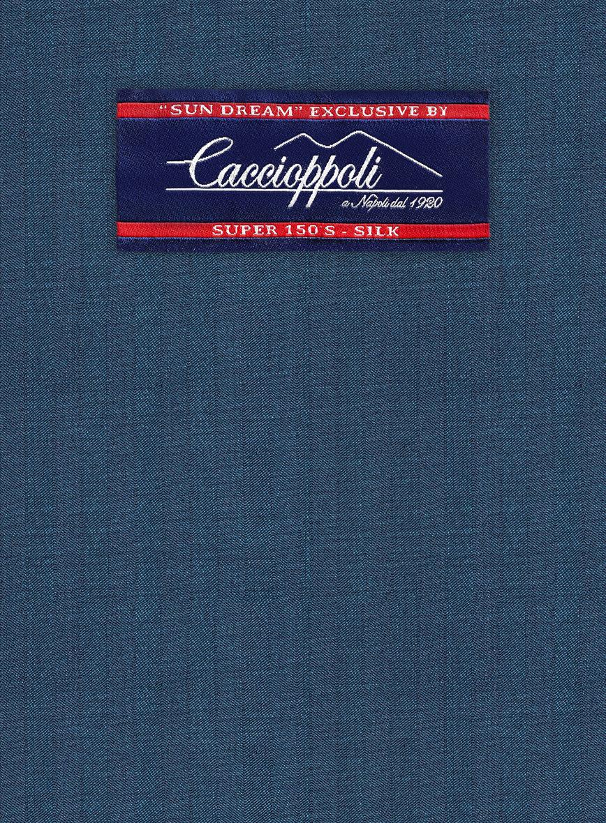 Caccioppoli Sun Dream Isano Blue Wool Pants - Image 2