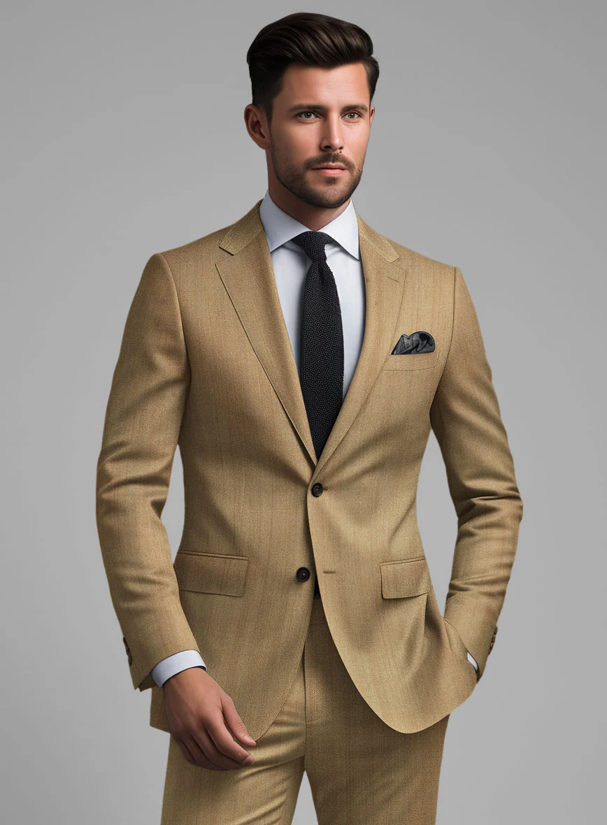 Caccioppoli Sun Dream Itodo Herringbone Wool Silk Jacket - Image 2