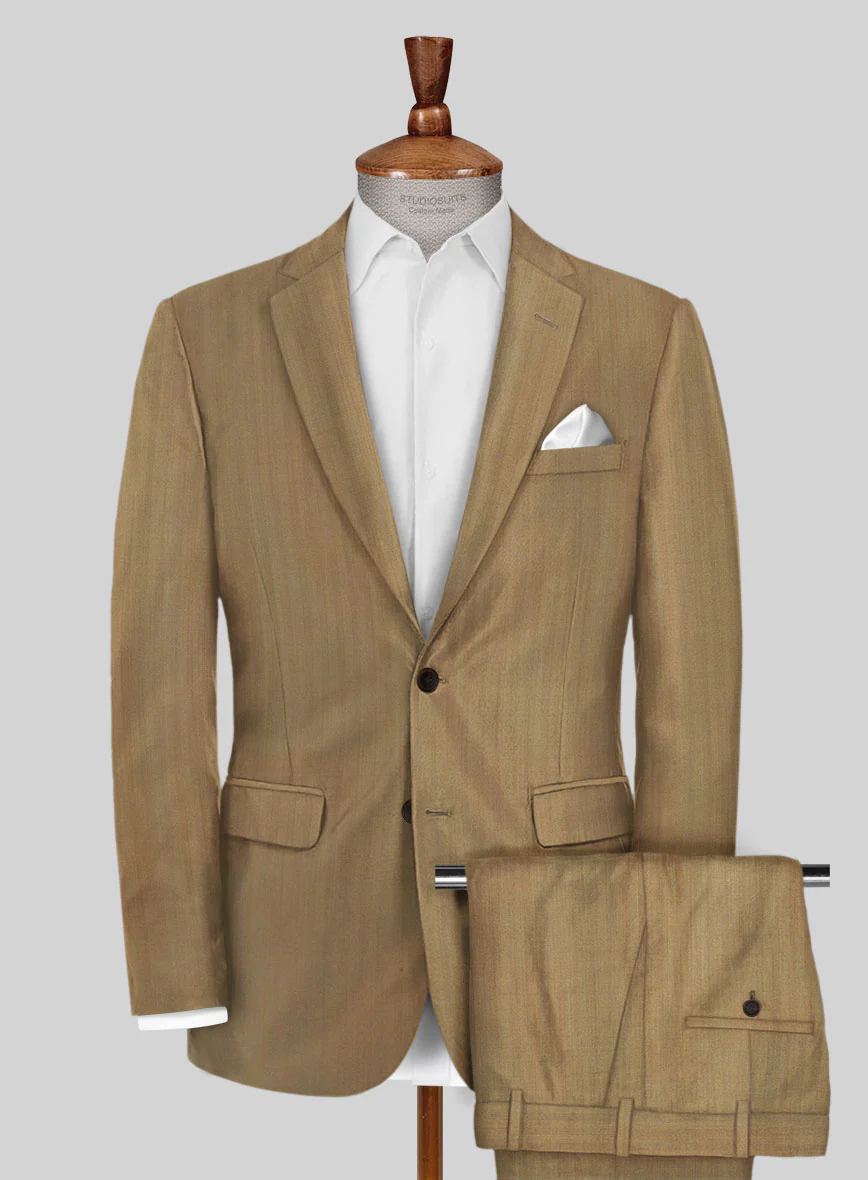 Caccioppoli Sun Dream Itodo Herringbone Wool Silk Suit - Image 2