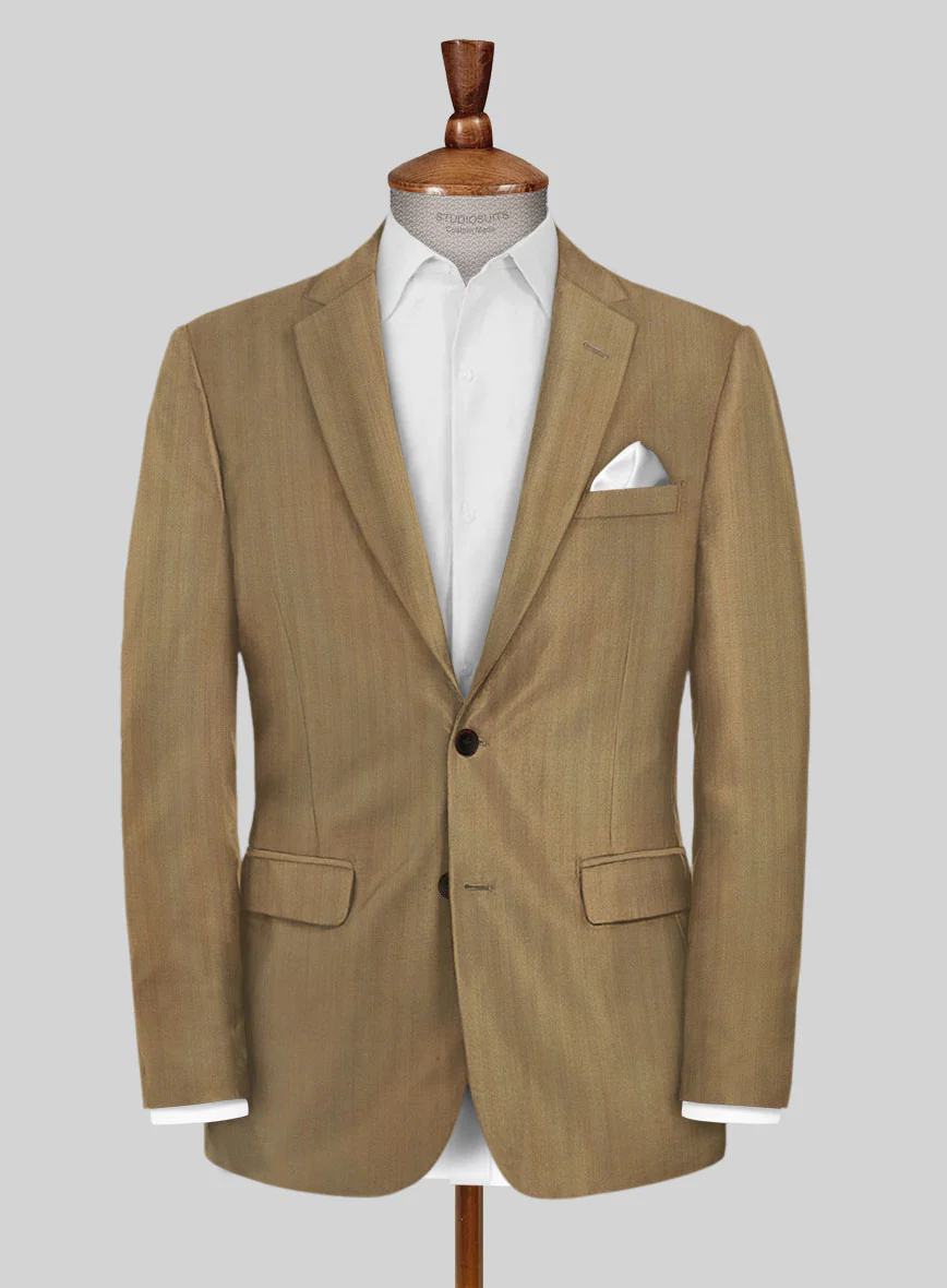 Caccioppoli Sun Dream Itodo Herringbone Wool Silk Suit - Image 4