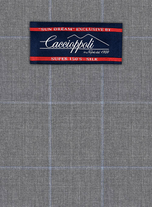 Caccioppoli Sun Dream Jappo Gray Wool Silk Suit - Image 2