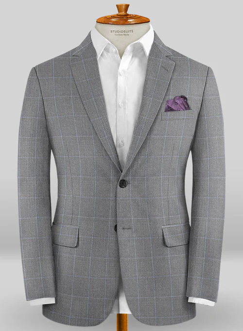Caccioppoli Sun Dream Jappo Gray Wool Silk Suit - Image 3
