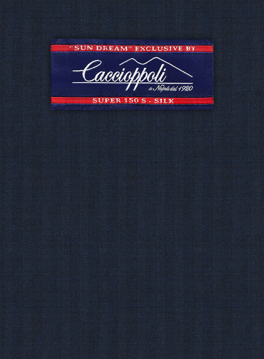 Caccioppoli Sun Dream Kiki Blue Wool Silk Pants - Image 2