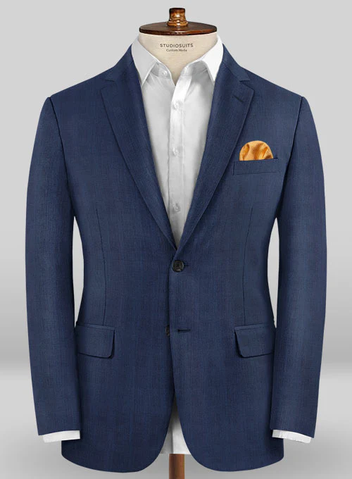 Caccioppoli Sun Dream Kizzu Blue Wool Silk Suit - Image 3