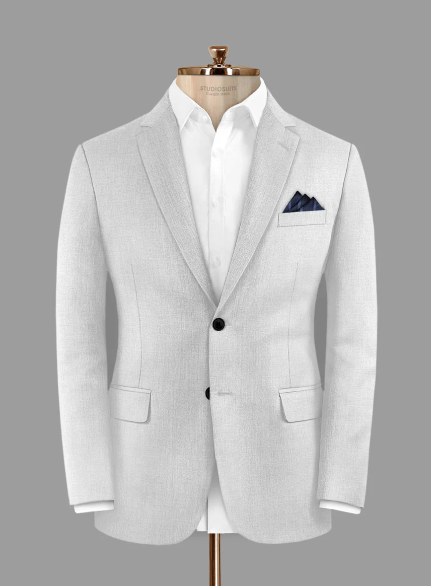 Caccioppoli Sun Dream Light Gray Wool Silk Suit - Image 3