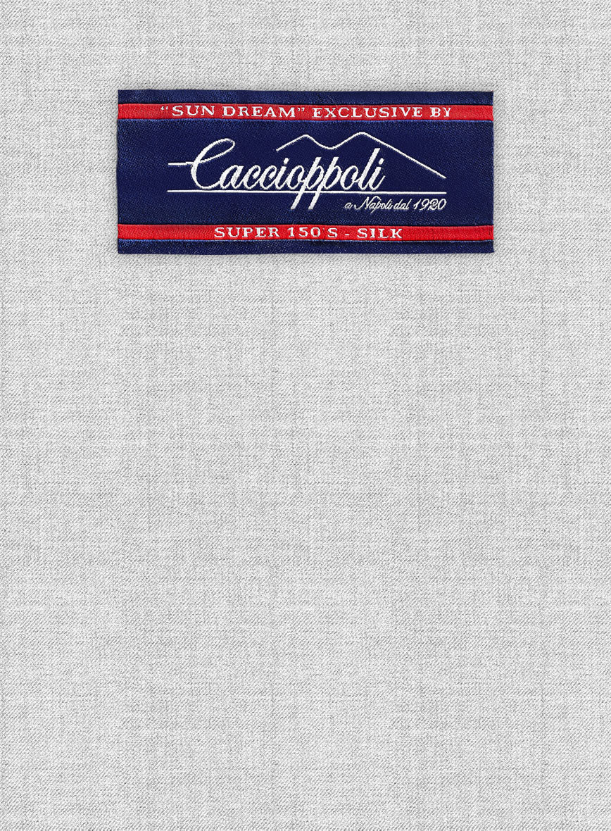 Caccioppoli Sun Dream Light Gray Wool Silk Suit - Image 5