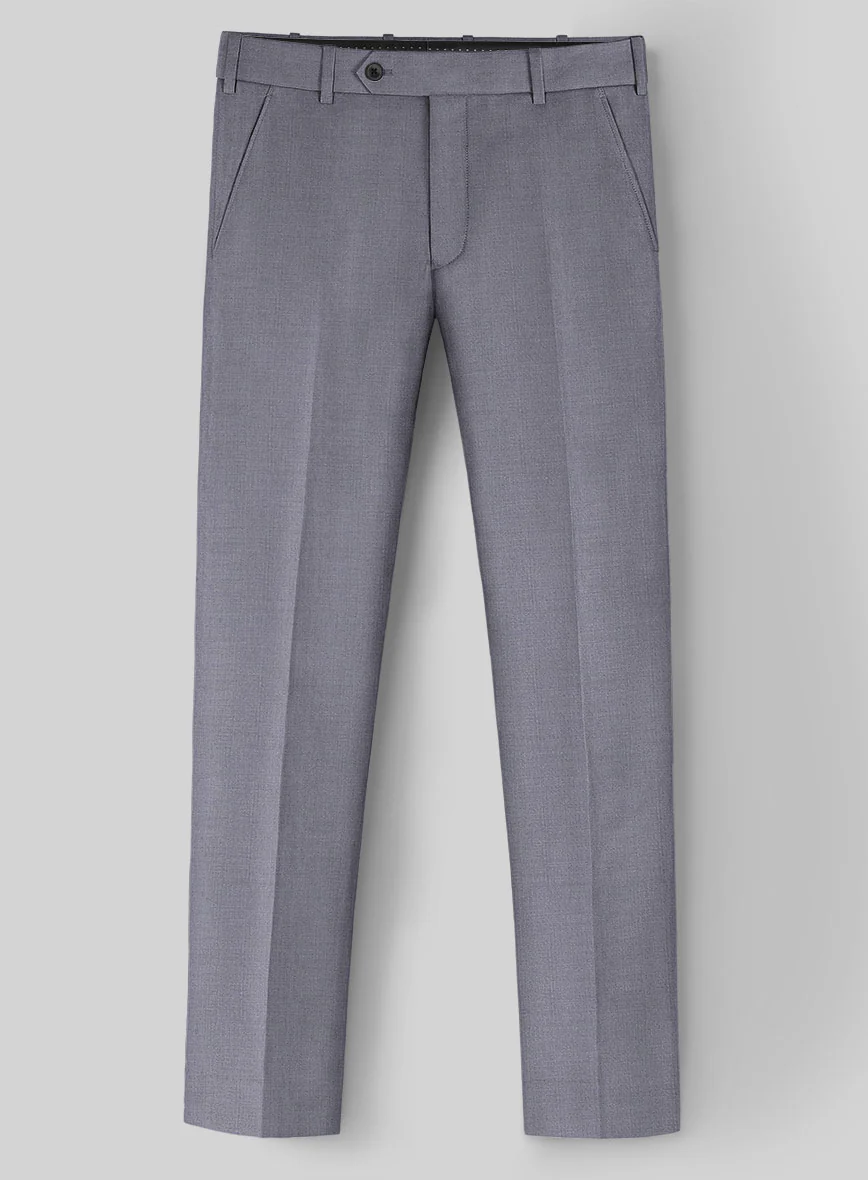 Caccioppoli Sun Dream Light Pastel Purple Wool Silk Pants - Image 2