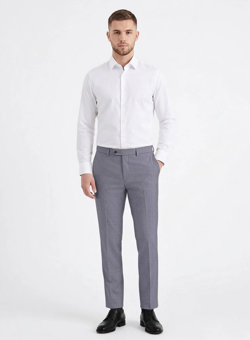 Caccioppoli Sun Dream Light Pastel Purple Wool Silk Pants - Image 3