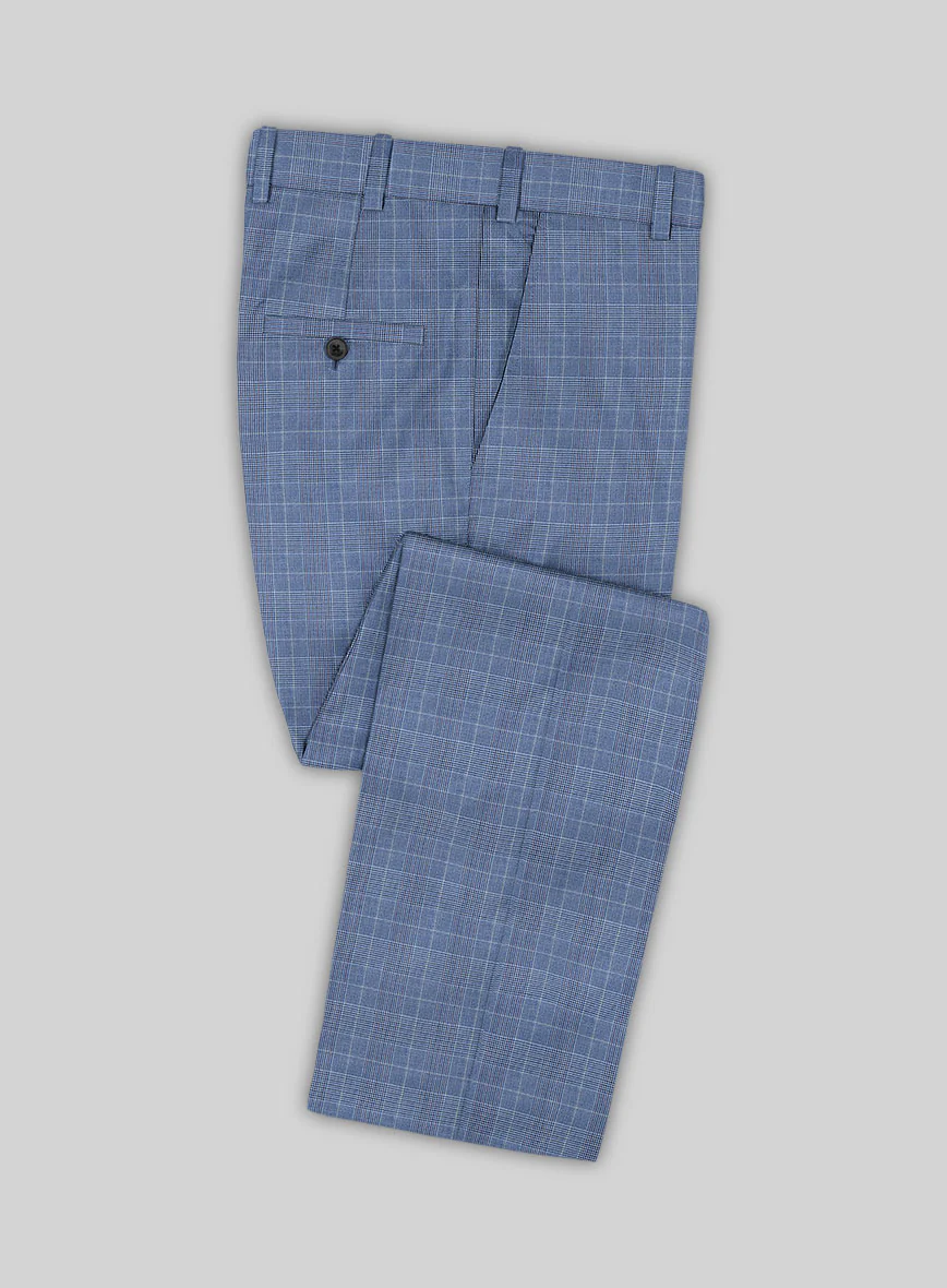 Caccioppoli Sun Dream Lisarn Blue Wool Silk Suit - Image 5