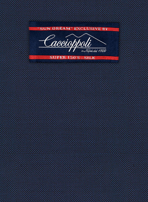 Caccioppoli Sun Dream Loggi Blue Wool Silk Suit - Image 2