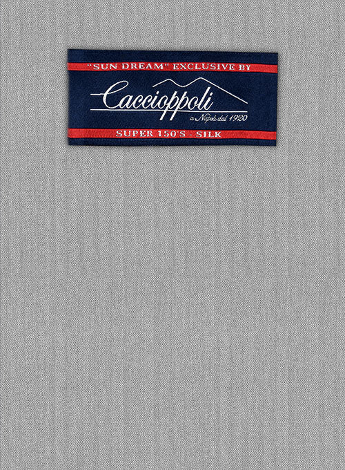 Caccioppoli Sun Dream Lotta Gray Wool Silk Jacket - Image 2