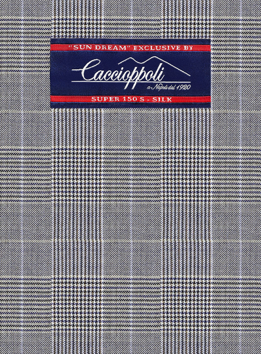 Caccioppoli Sun Dream Majoli Glen Wool Silk Suit - Image 6