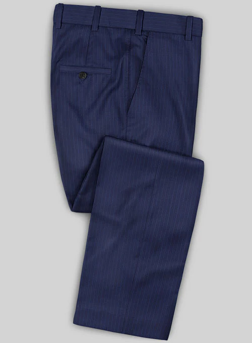 Caccioppoli Sun Dream Mavas Blue Wool Silk Suit - Image 4