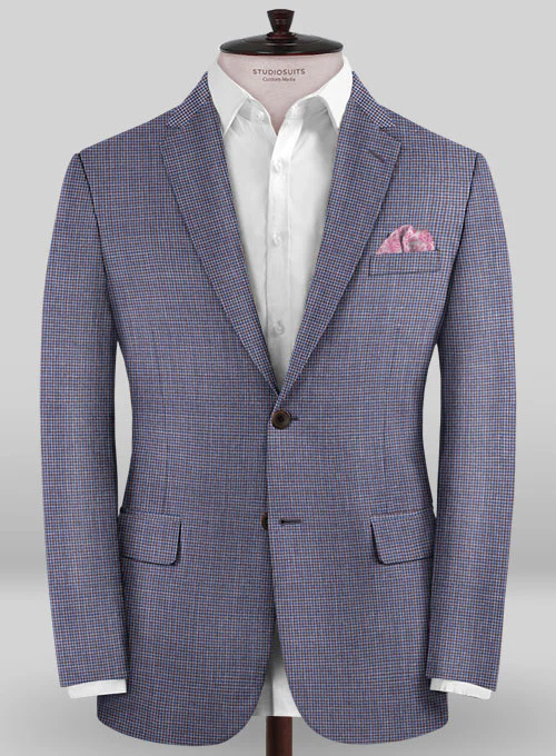 Caccioppoli Sun Dream Miola Blue Wool Silk Suit - Image 3