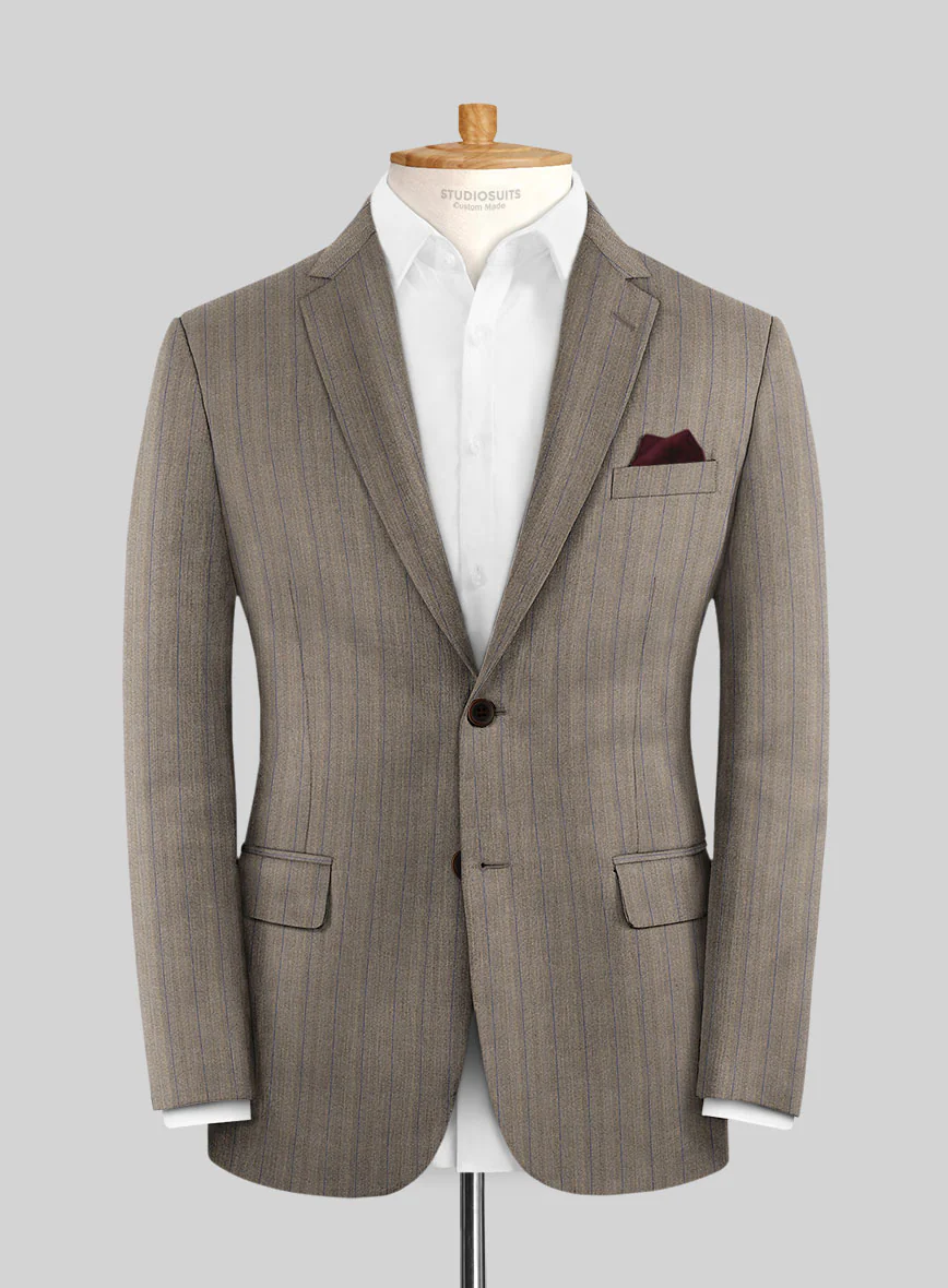 Caccioppoli Sun Dream Moltan Brown Wool Silk Suit - Image 3