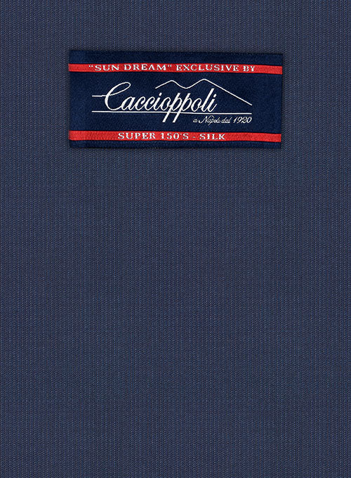 Caccioppoli Sun Dream Namuti Blue Wool Silk Jacket - Image 2
