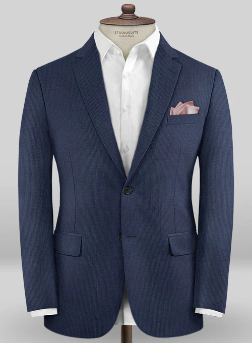 Caccioppoli Sun Dream Namuti Blue Wool Silk Suit - Image 3